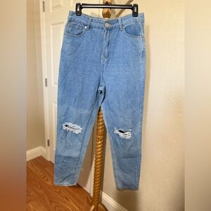 Classic Blue Distressed Women's Boohoo Jeans Size 8
